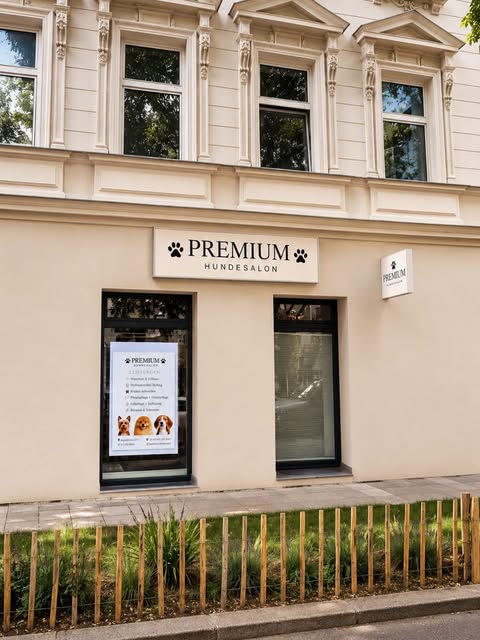 Fassade des Premium Hundesalon in der Jägerstrasse, Wien